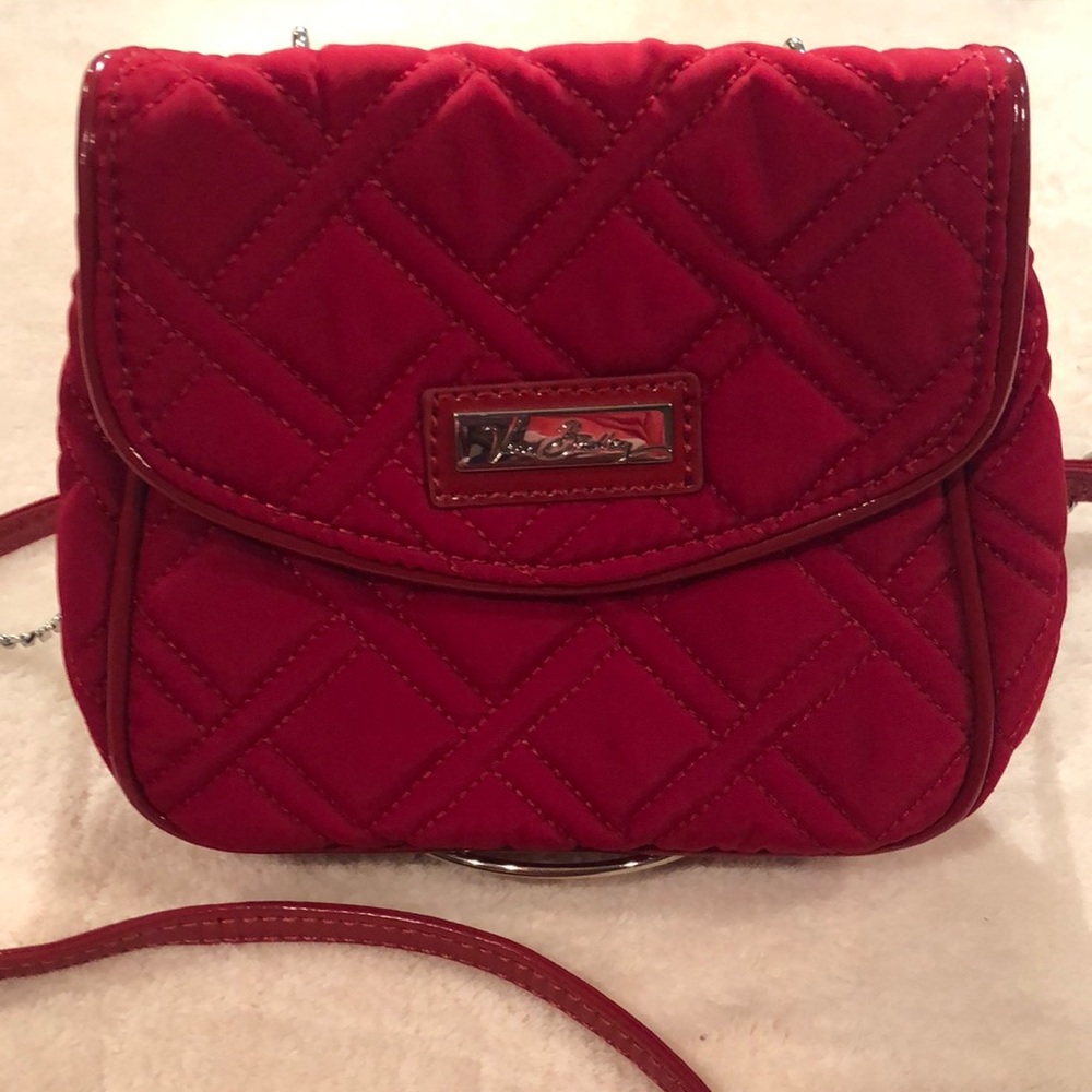 Vera Bradley Chain Strap Red Mini Quilted Crossbody